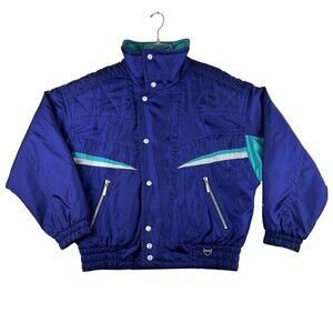 Vintage Tyrolia Ski Jacket Mens Medium Colorblock Insulated Winter Retro 90s